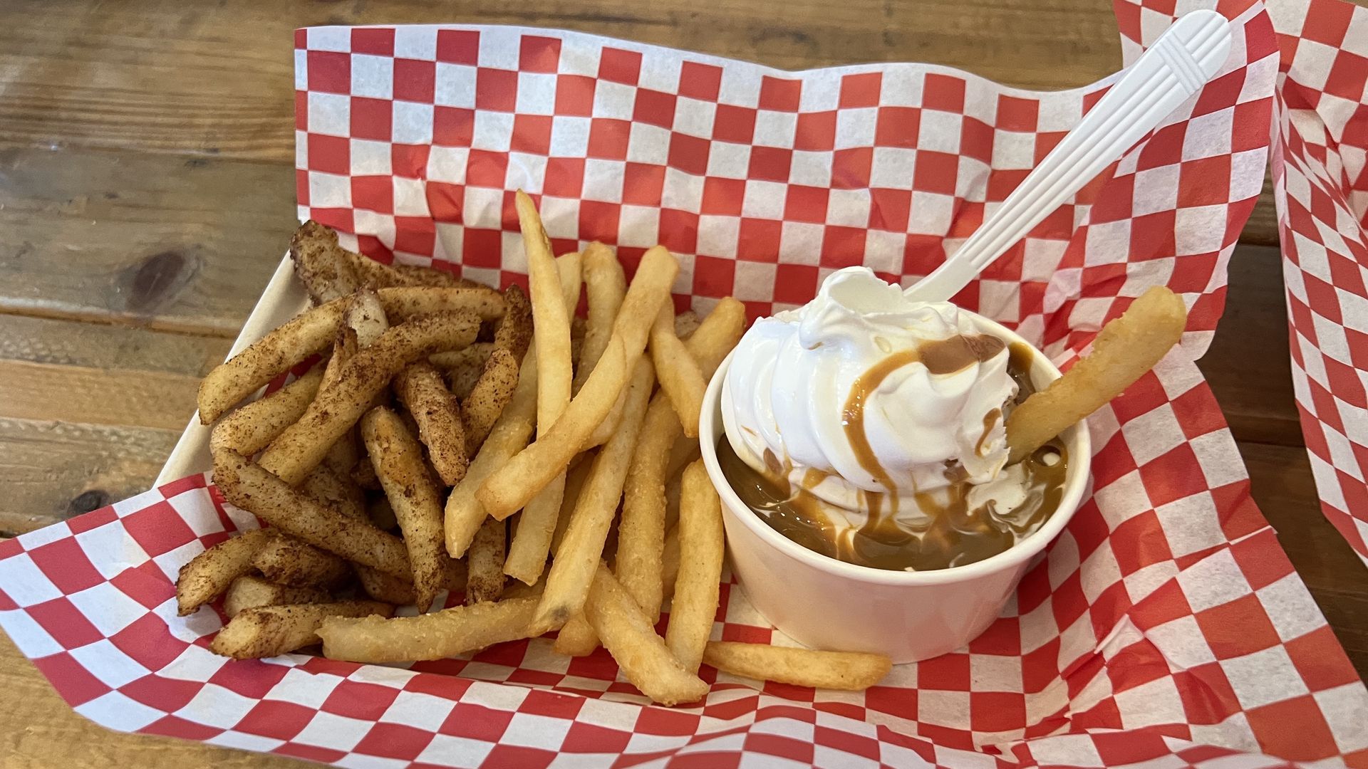 Ice cream and fries from Fryce Cream