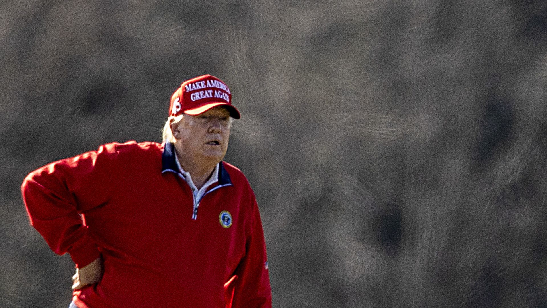 Trump golfing