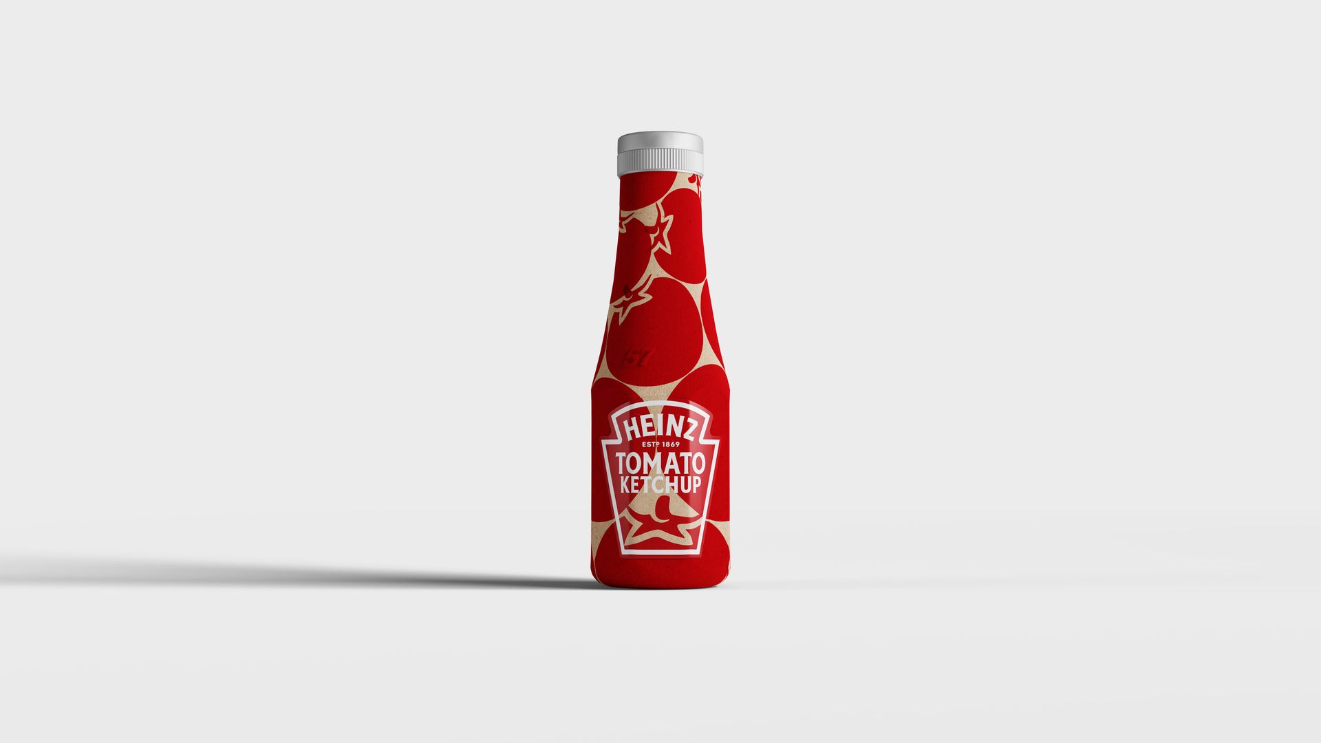Rendering of Heinz's new paper ketchup bottle.