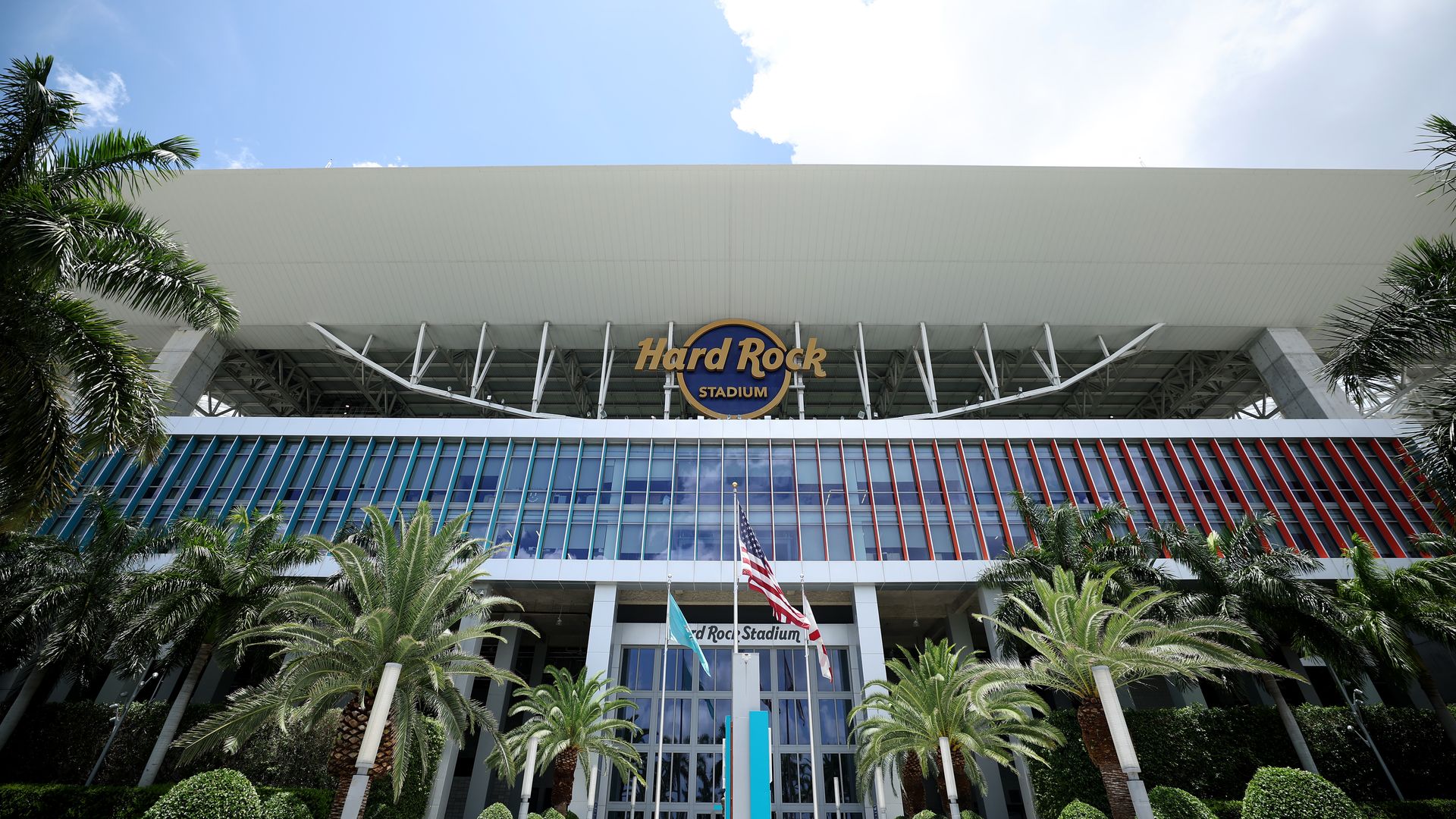 The exterior of Hard Rock Stadium.