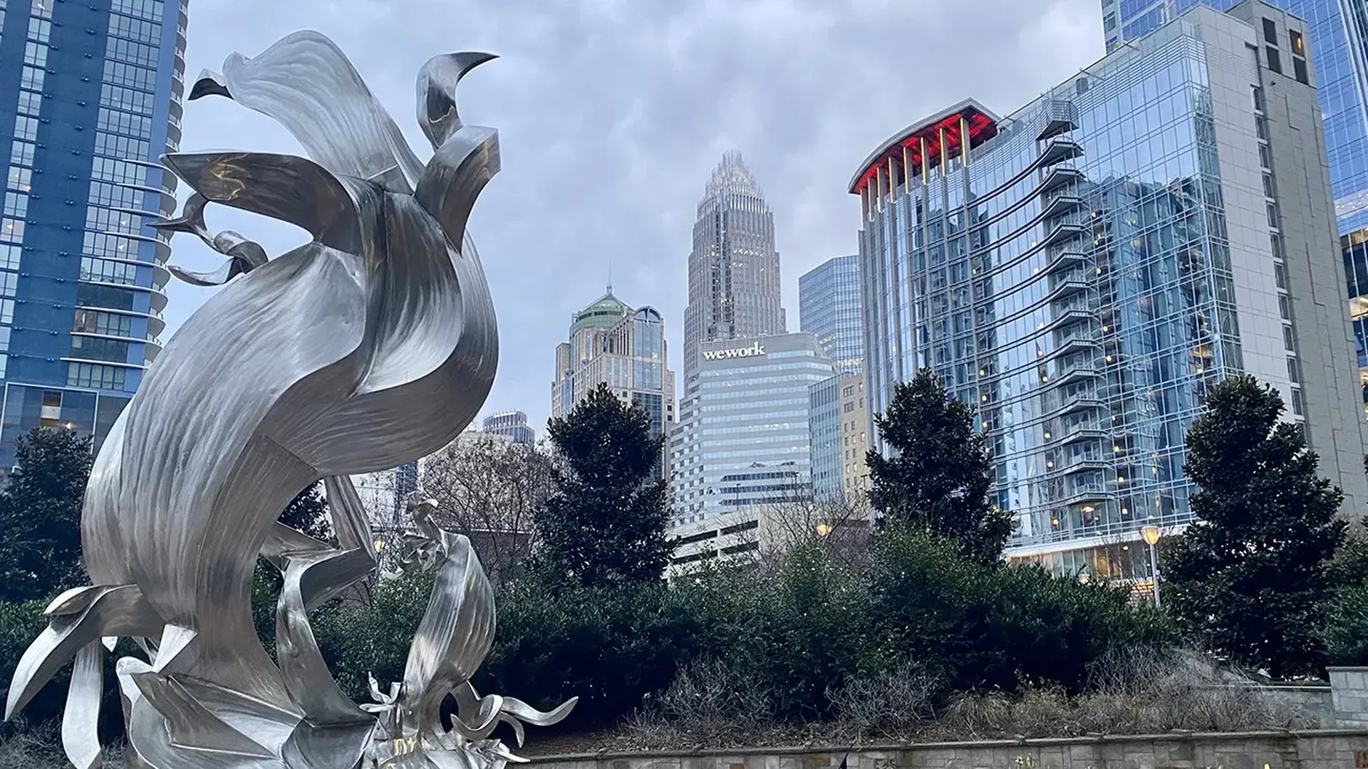 uptown skyline romare bearden park view
