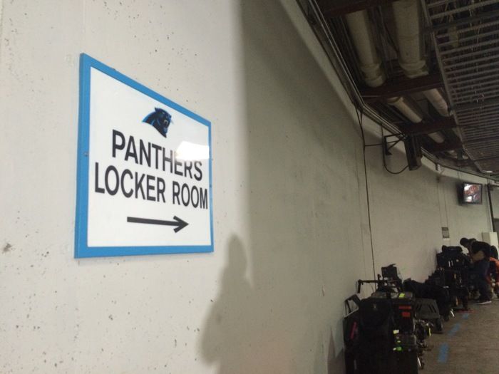 panthers locker room sign