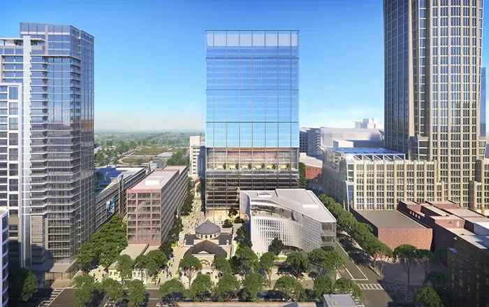 Rendering of the Seventh and Tryon project Uptown