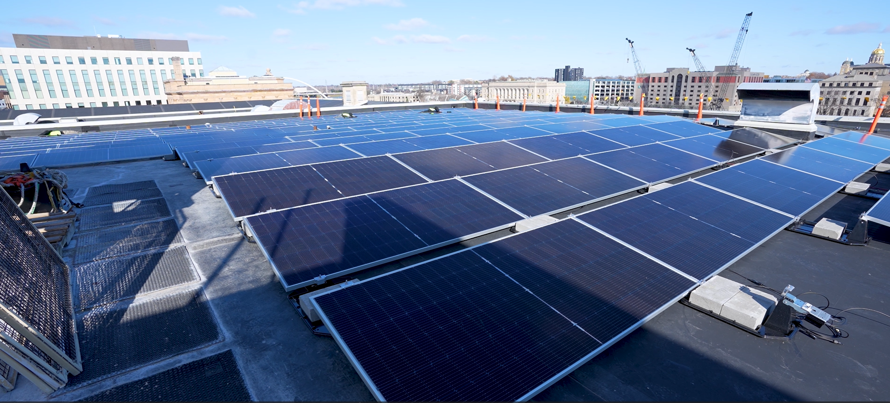 A photo of solar panels.