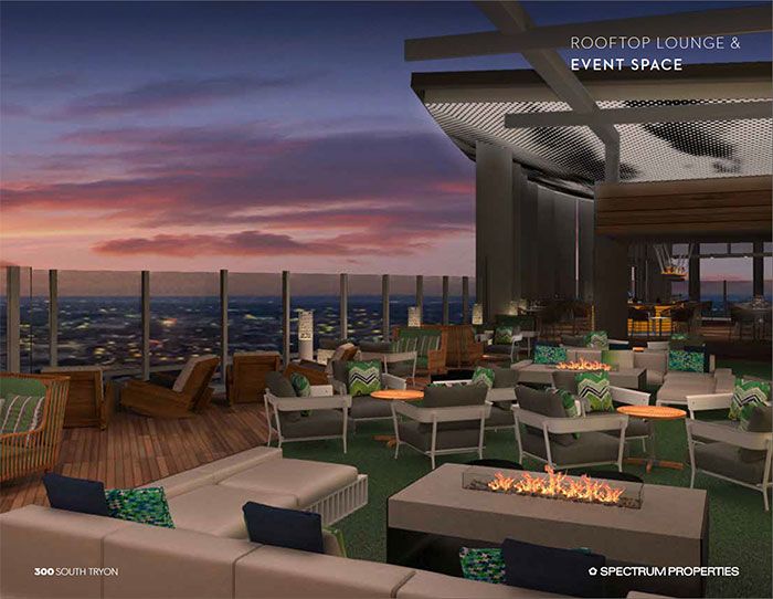 300 S Tryon Rooftop-looking-north