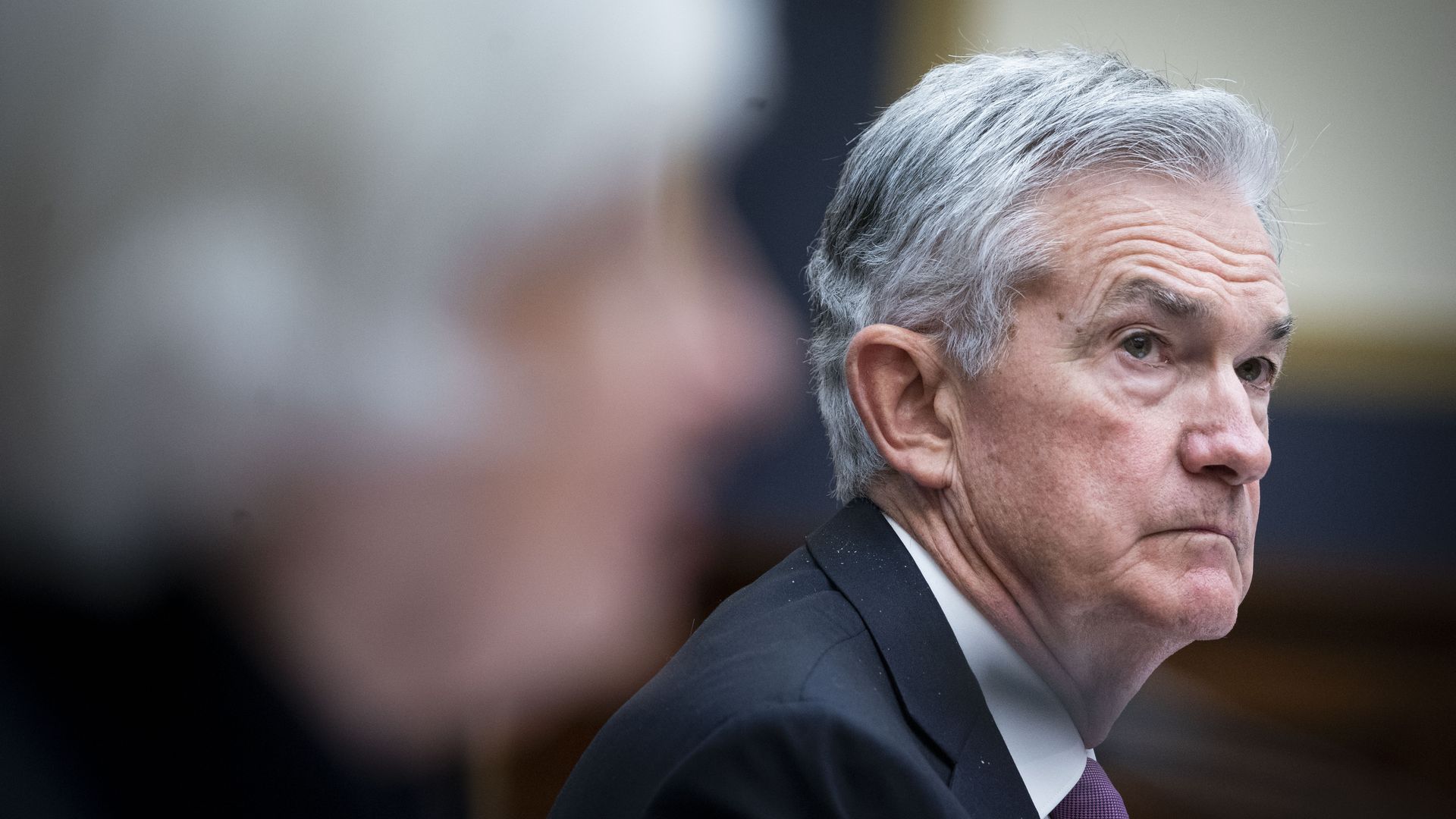 Fed chair Jerome Powell listens during a House hearing on Sept. 30, 2021.