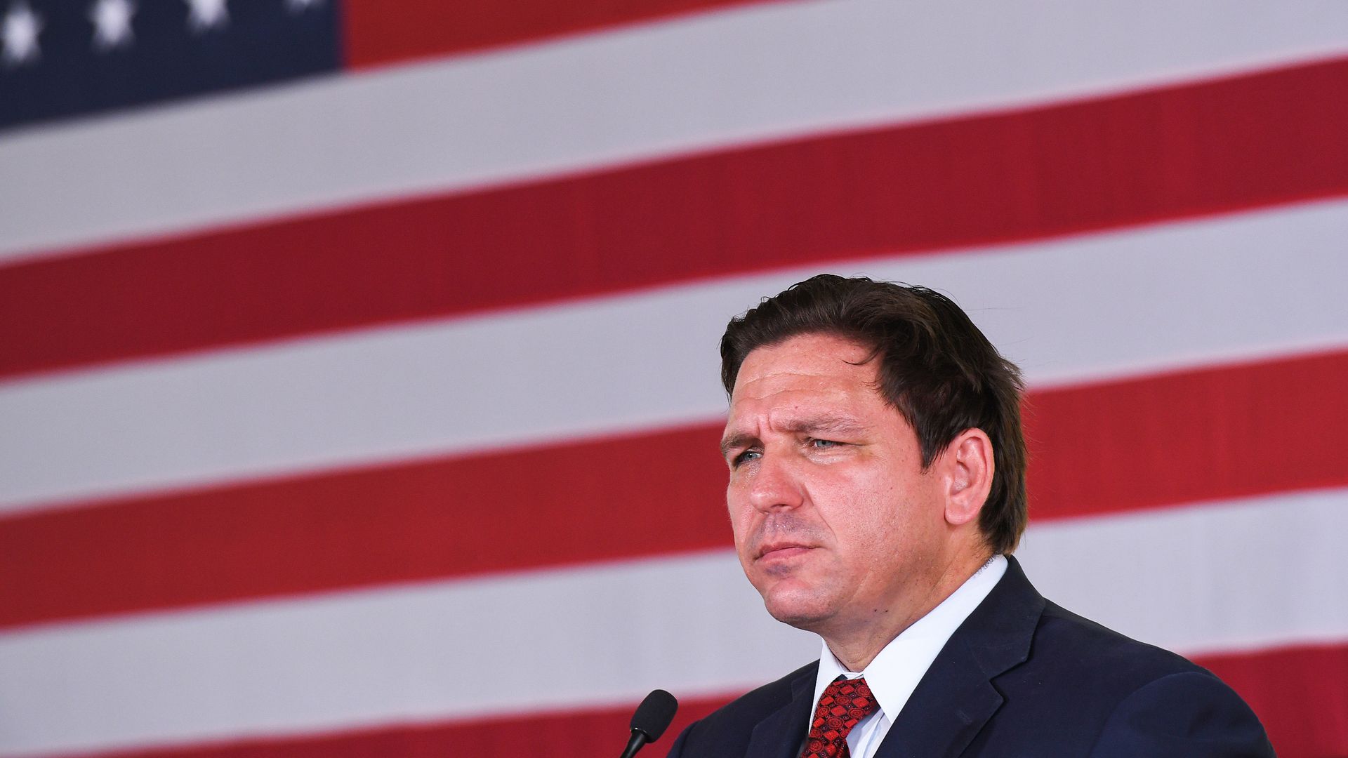 Florida Gov. Ron DeSantis speaks to supporters at a campaign stop on Aug. 24, 2022.