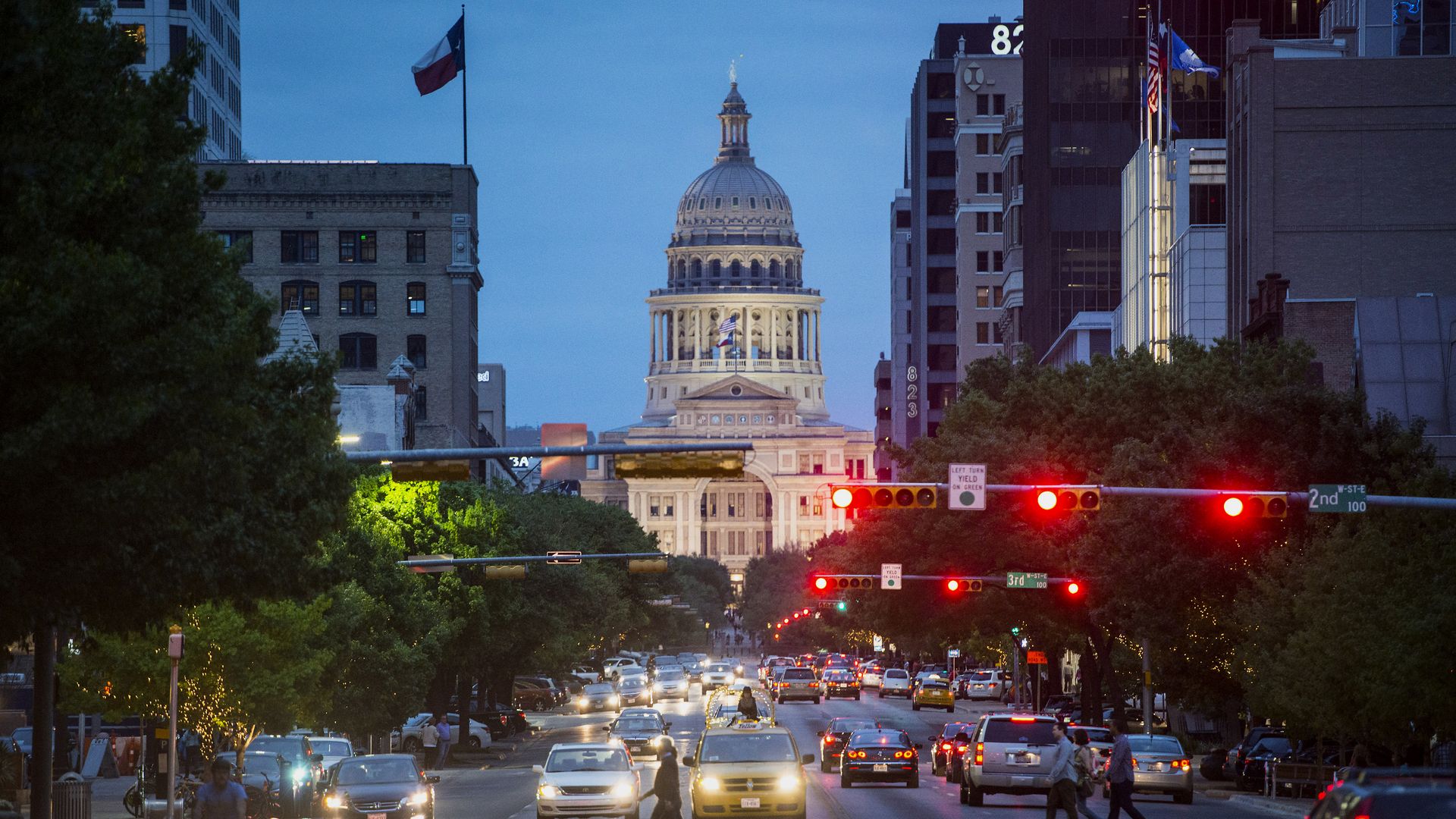 The Texas Capitol building.