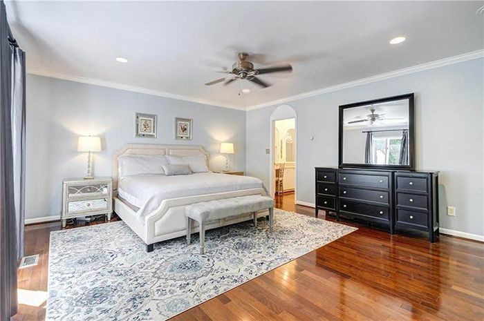 Hickory mediterranean renovation master bedroom