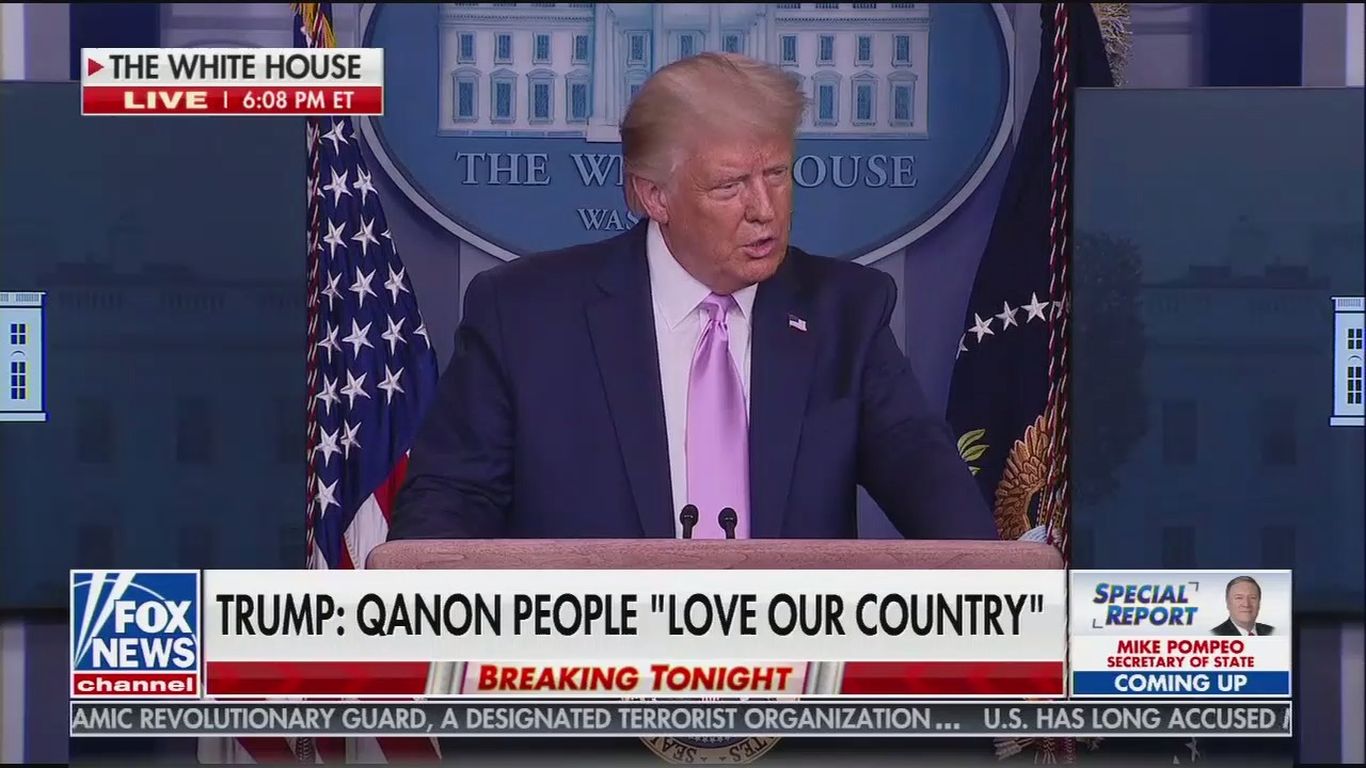 Trump Praises QAnon Supporters: "I Understand They Like Me Very Much"