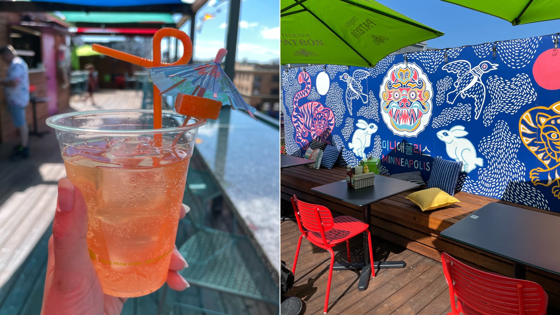 rooftop drink and seats