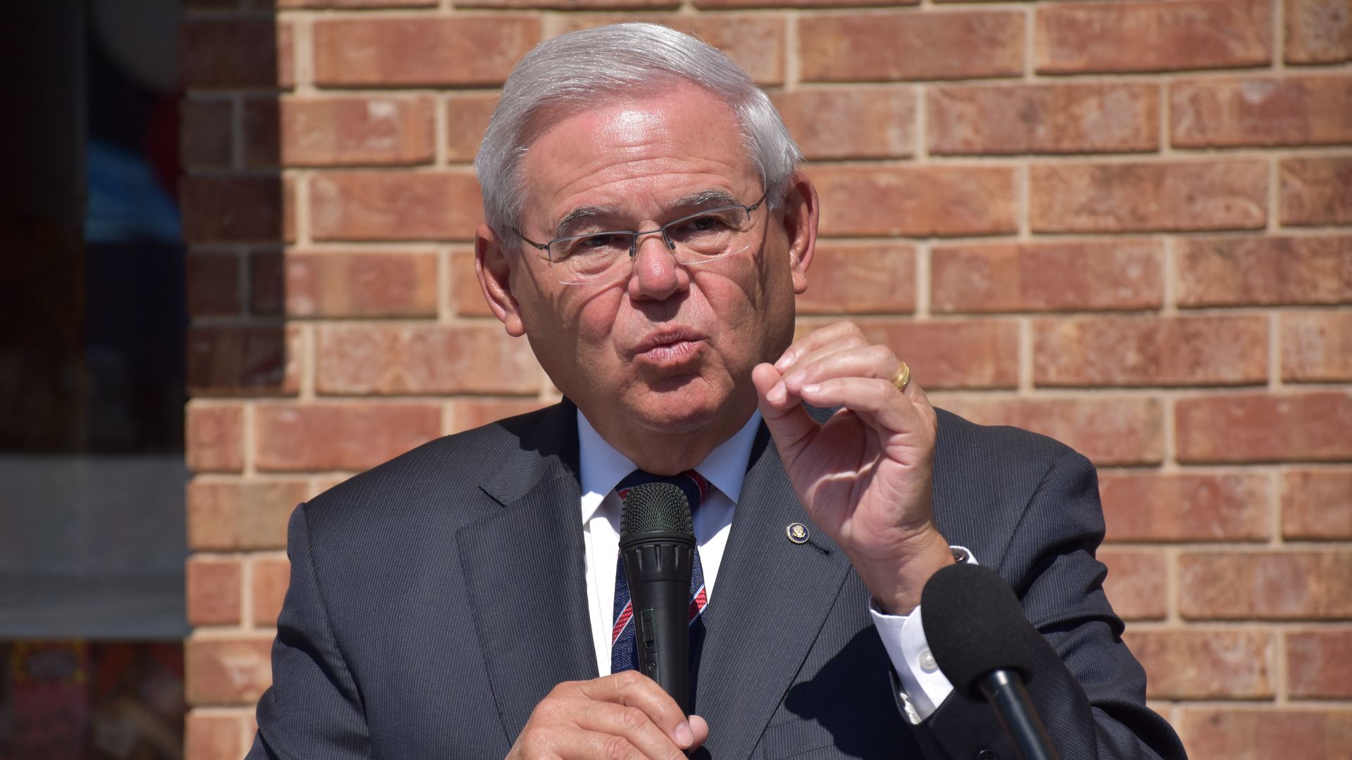 Senator Bob Mendez speaking at an N.J. event