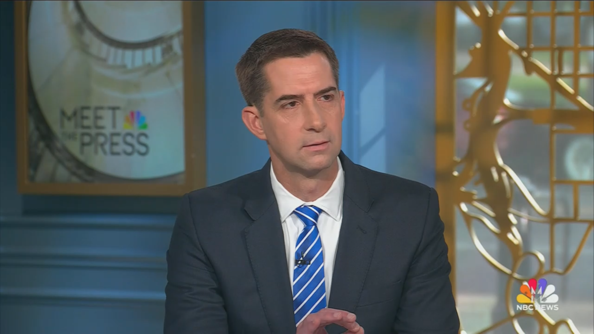 Sen. Tom Cotton (R-Ark.) is interviewed on NBC's "Meet the Press."