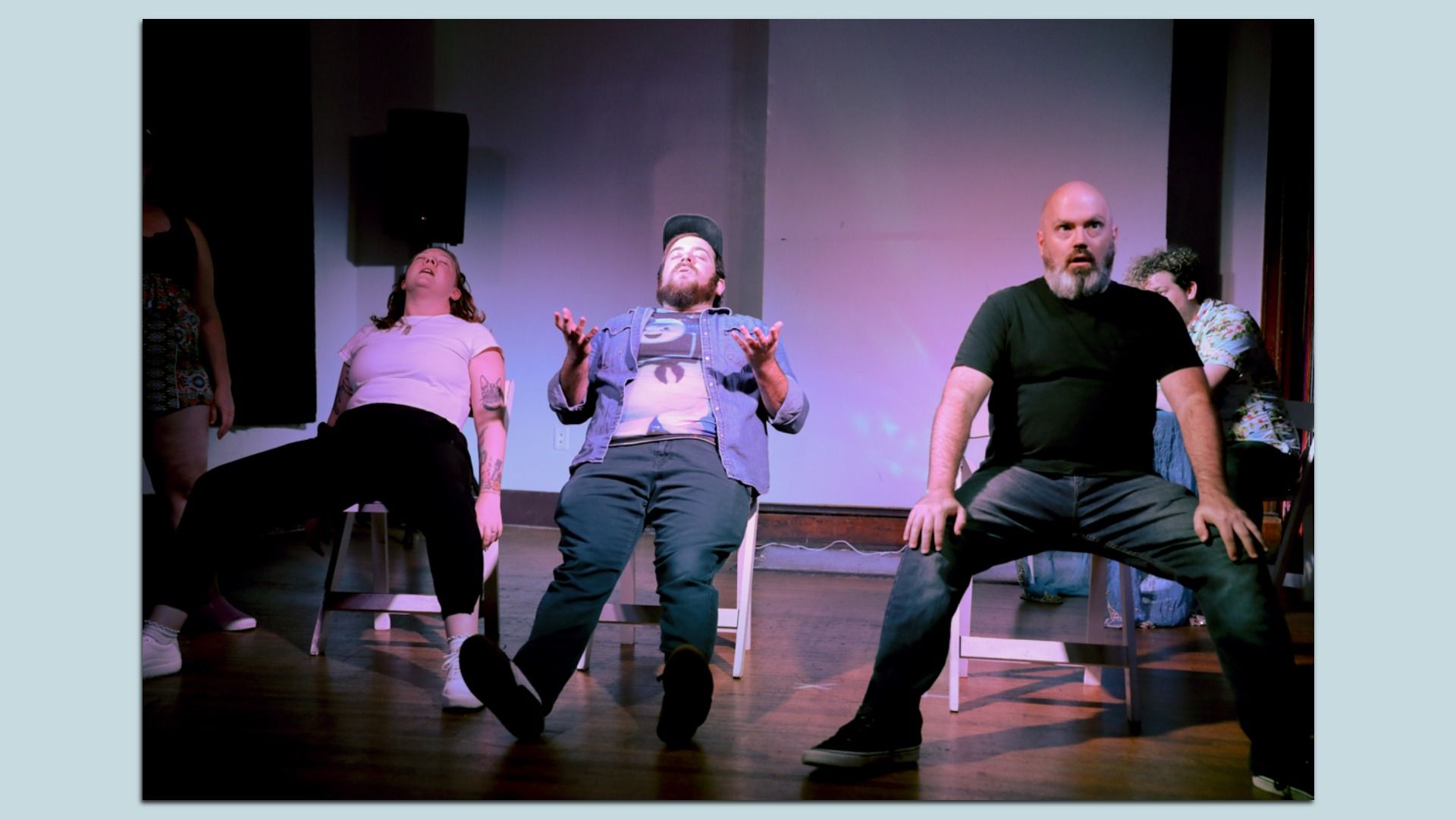 Artists performing on stage during the 2024 Atlanta Fringe Festival.