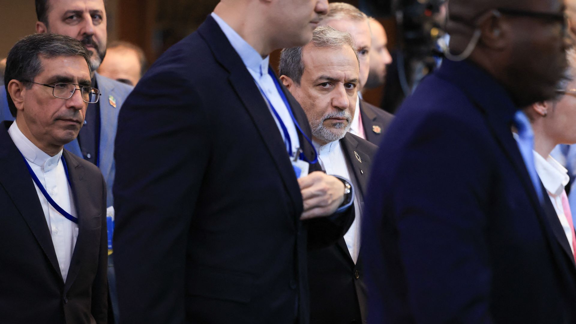 Iran Foreign Minister Abbas Araghchi arrives for the United Nations General Assembly in New York on Tuesday.