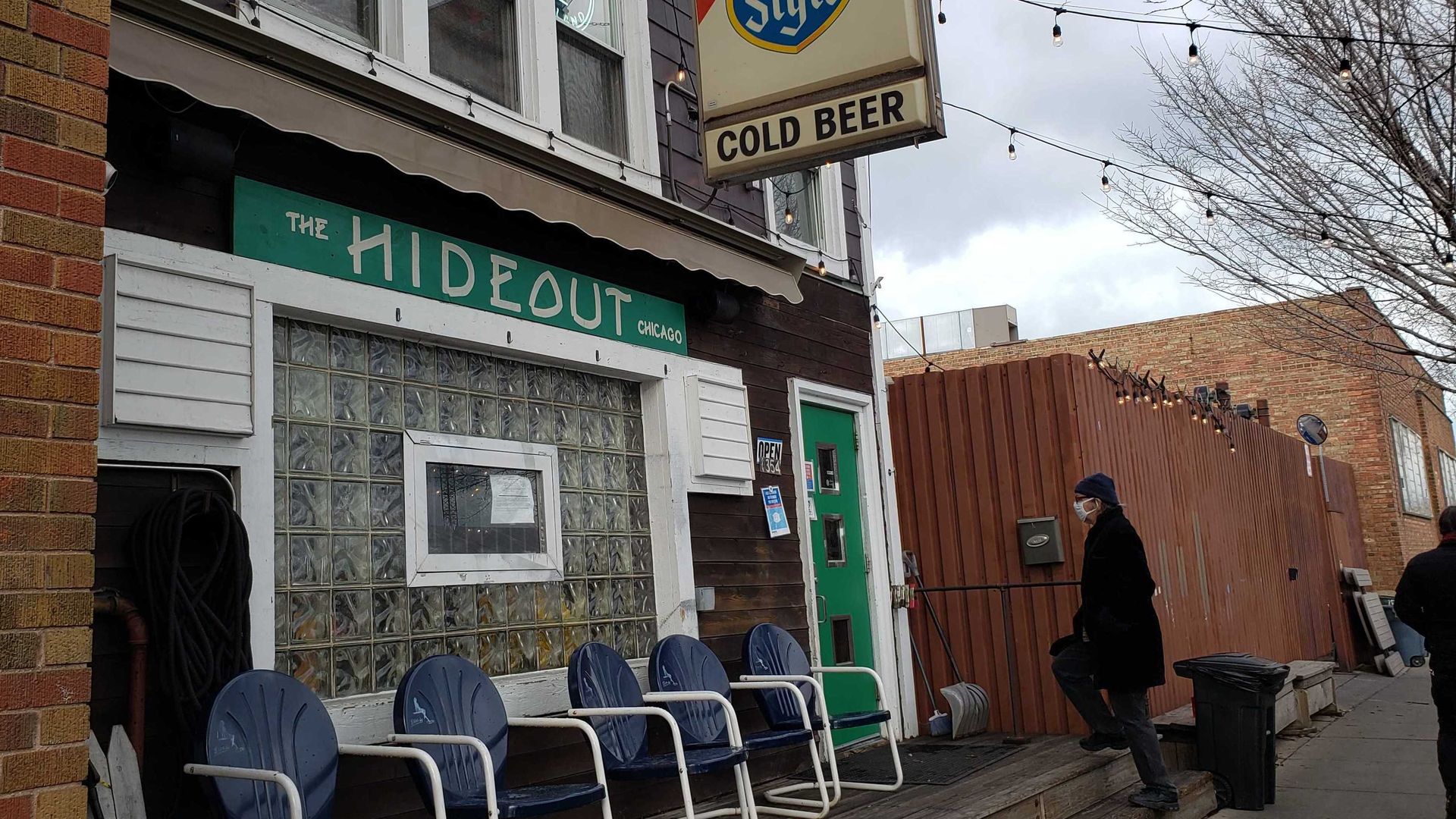 A photo of the front of a building. 