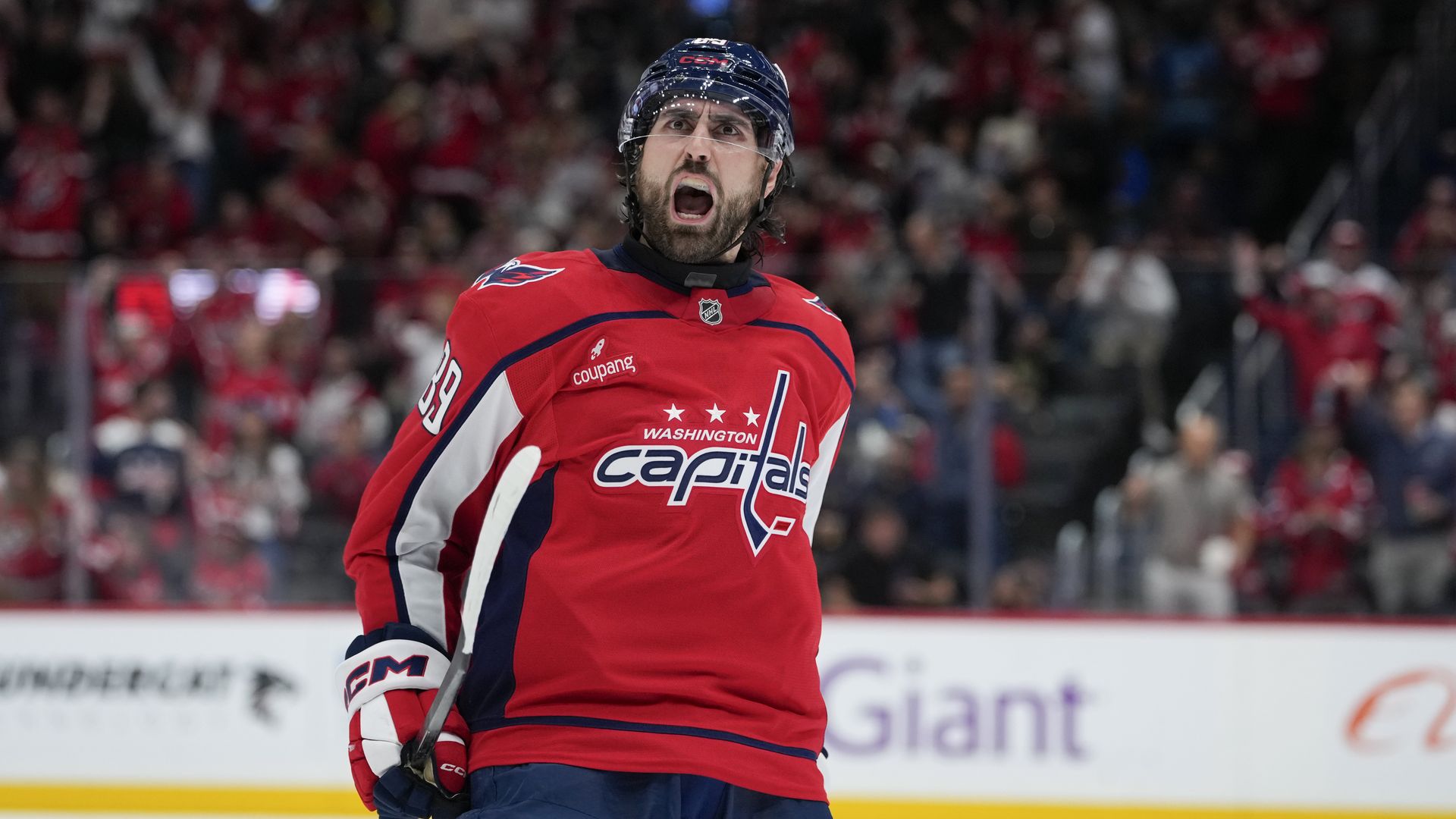 Alex Tuch #89 of the Washington Capitals celebrates his goal against the Montreal Canadiens during the second period at Capital One Arena on October 14, 2026 in Washington, D.C. (Photo by Jess Rapfogel/NHLI via Getty Images)