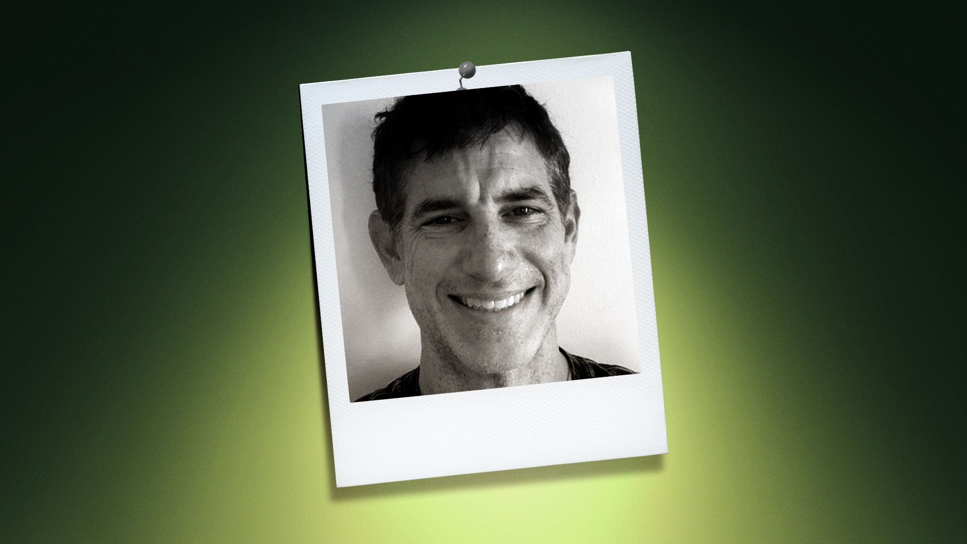 Photo illustration of Ben Wingrove in a polaroid photo.