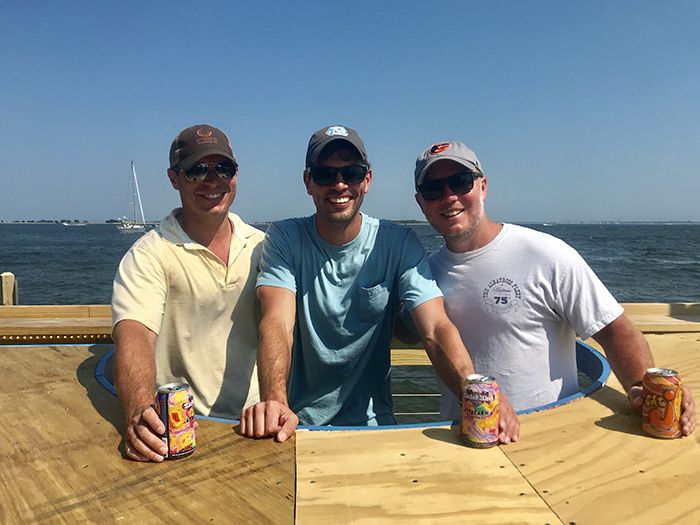 Kenny, Jeremy and Michael at American Fish Company in Southport