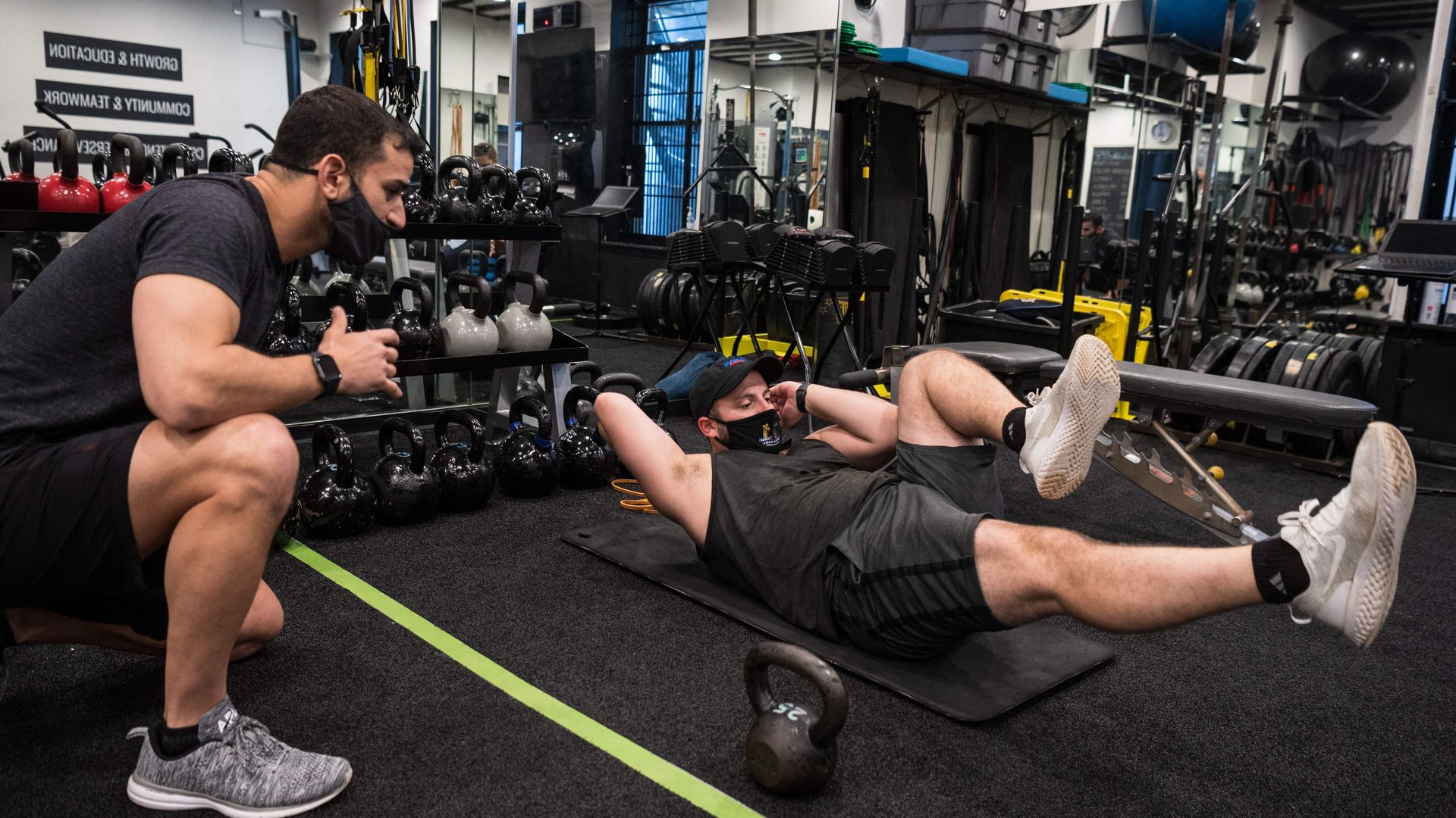 Photo of people working out at a gym