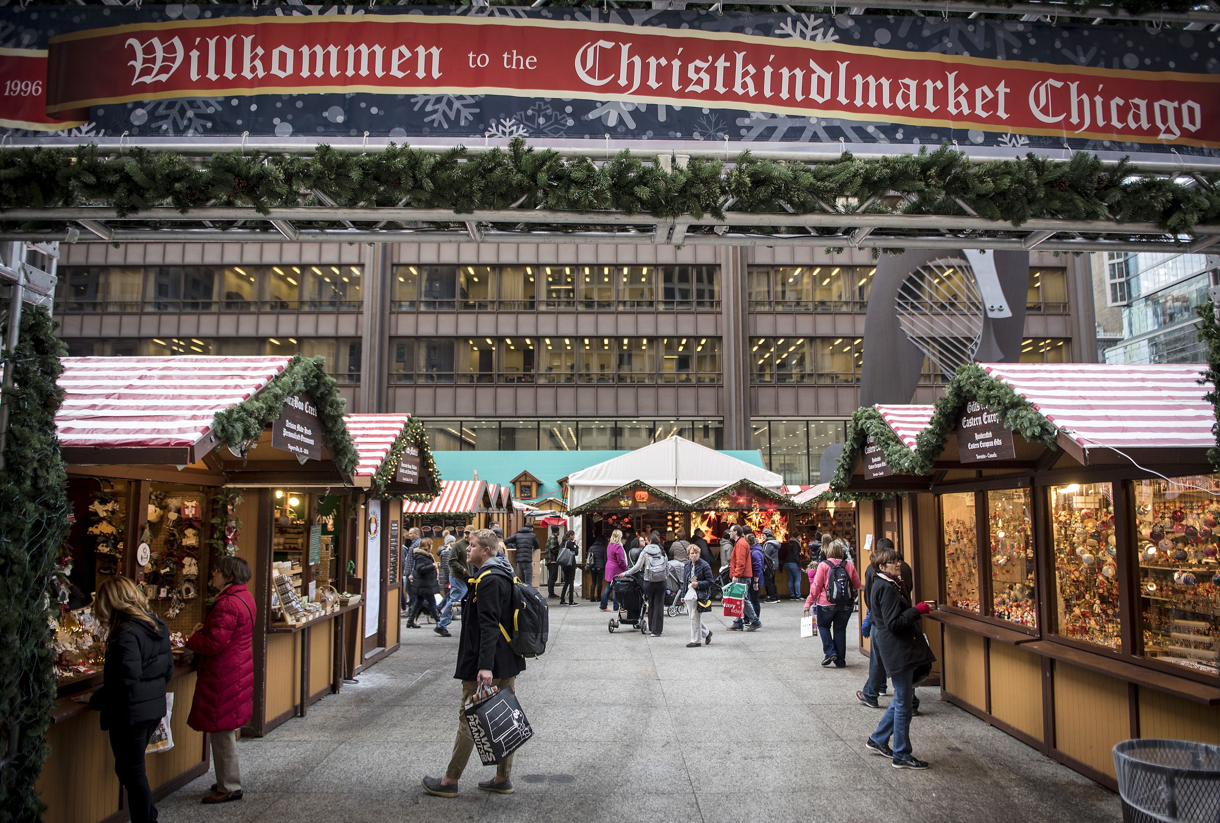 The Christkindlmarket Chicago 2017. Photo: Christopher Dilts / Bloomberg via Getty Images