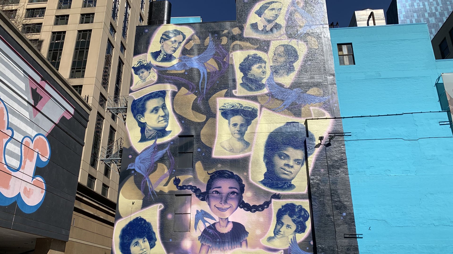 Mural of women 