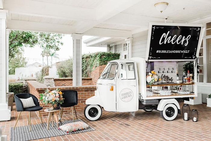 Bubble and Brews mobile bar event set up