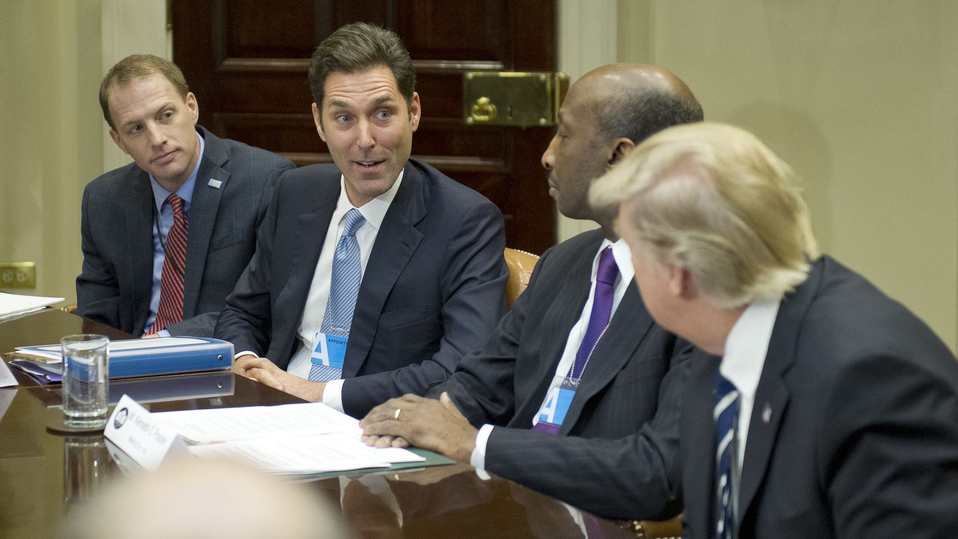 PhRMA CEO Steve Ubl at a 2017 White House meeting