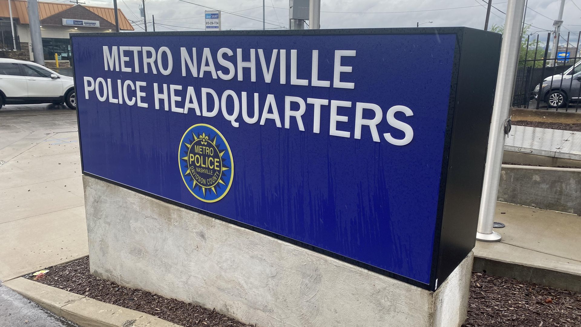Metro Nashville Police Headquarters sign