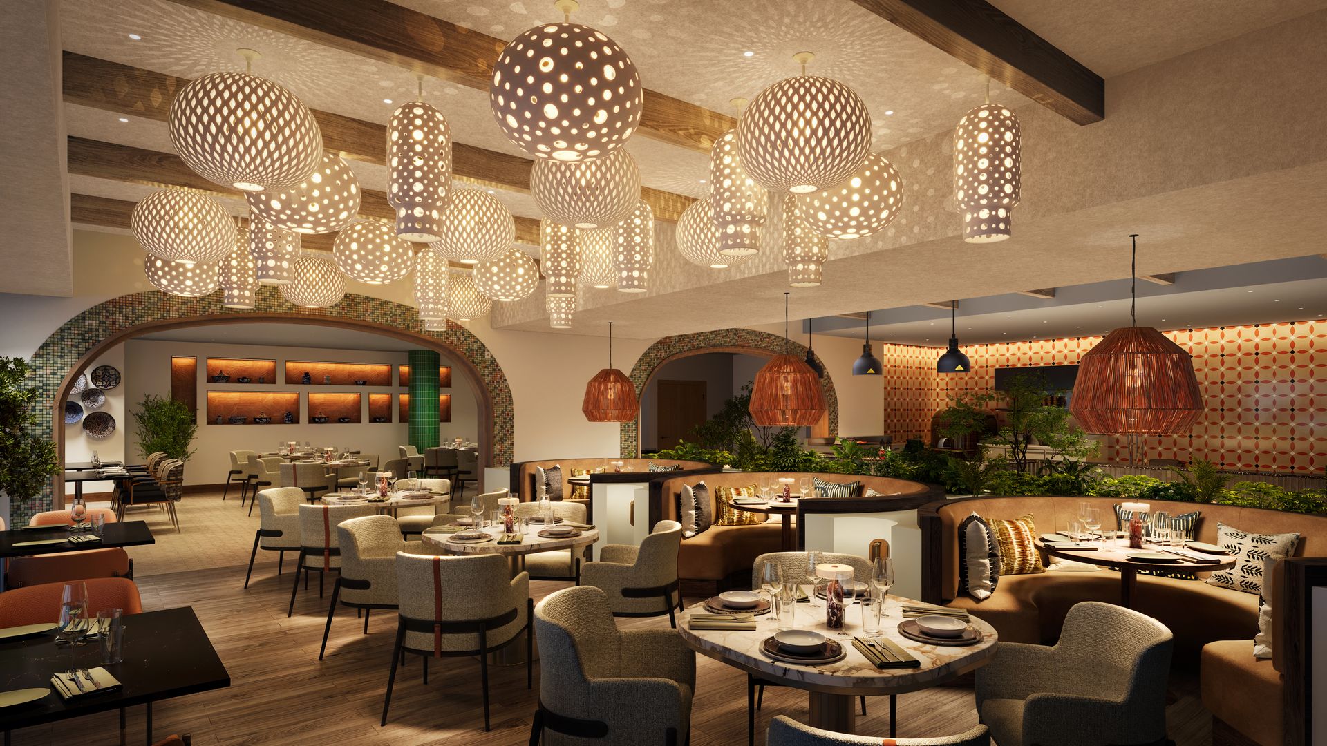 A rendering of the restaurant at the Pagemore Hotel in Fenton. Photo: Mainsale Lodging