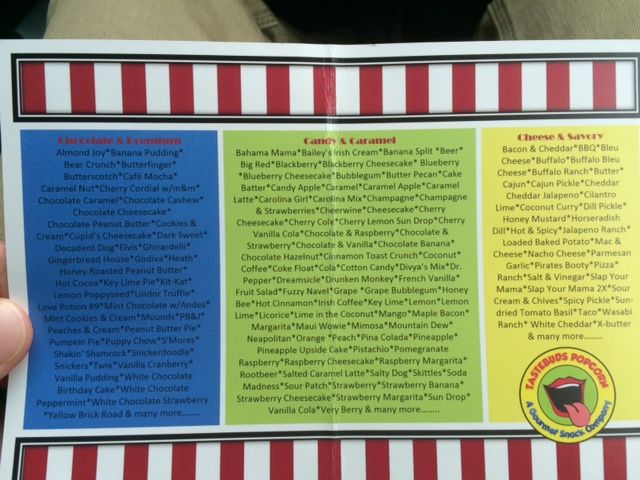 tastebuds popcorn flavors