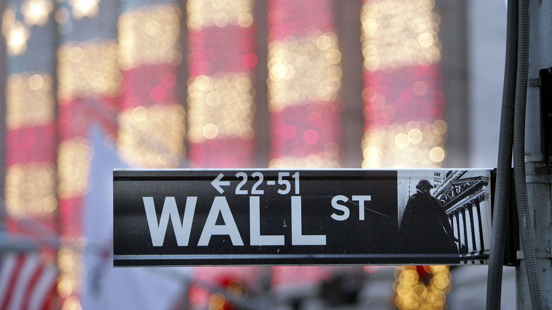 A Wall Street sign.