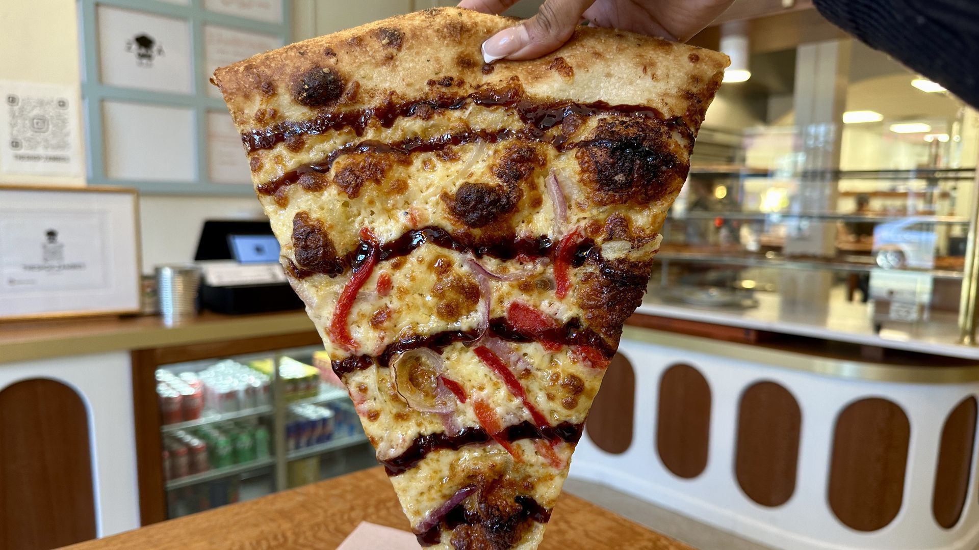 A slice of pizza.