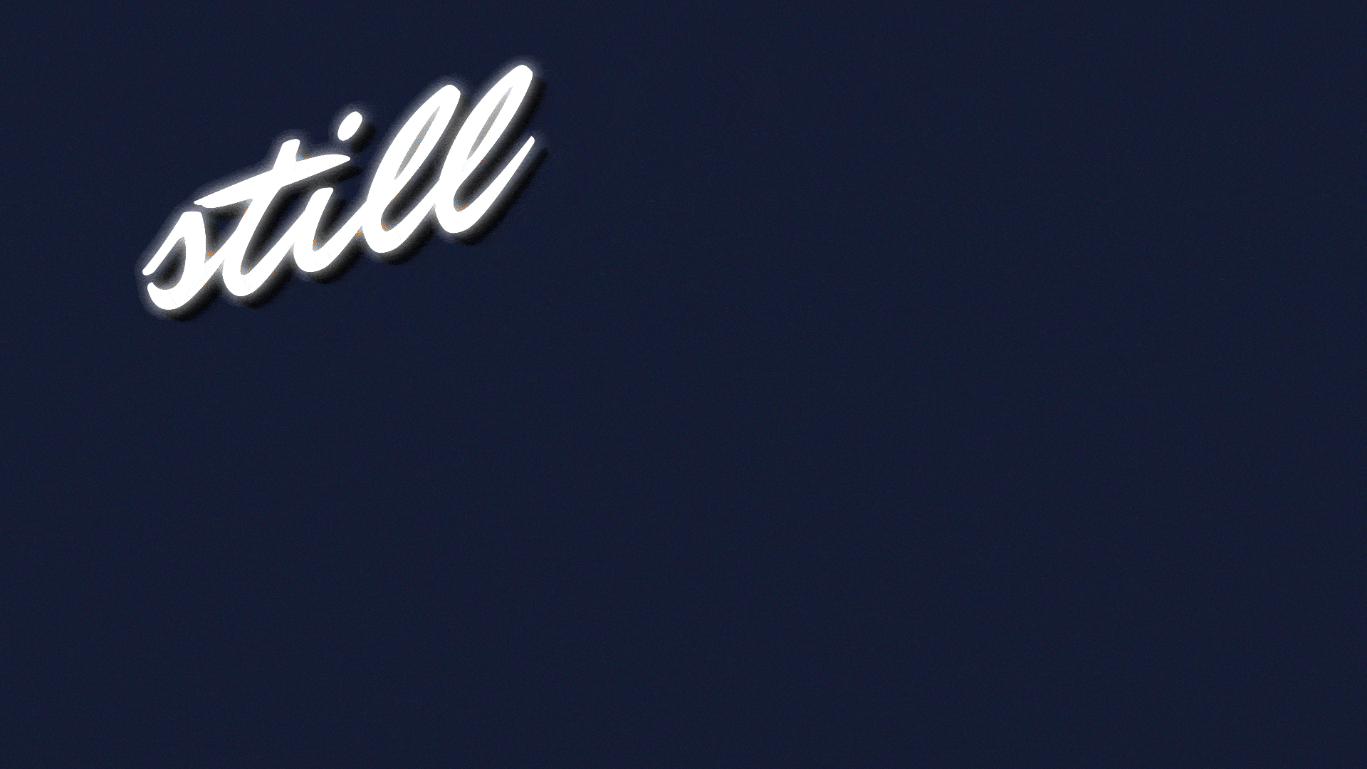 Illustration of a neon sign that reads "still OPEN".