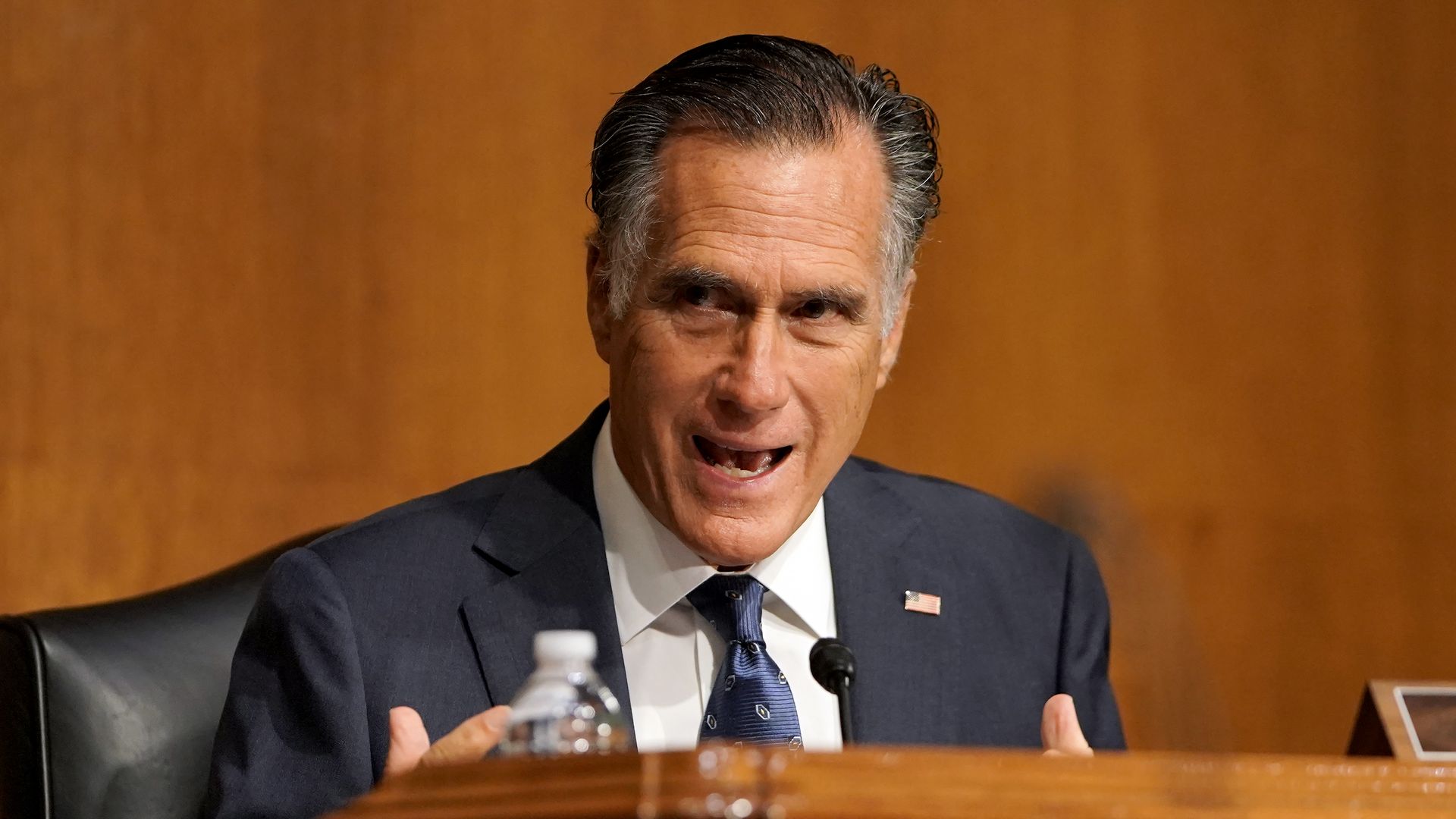 Sen. Mitt Romney during a July Senate hearing in Washington, DC.