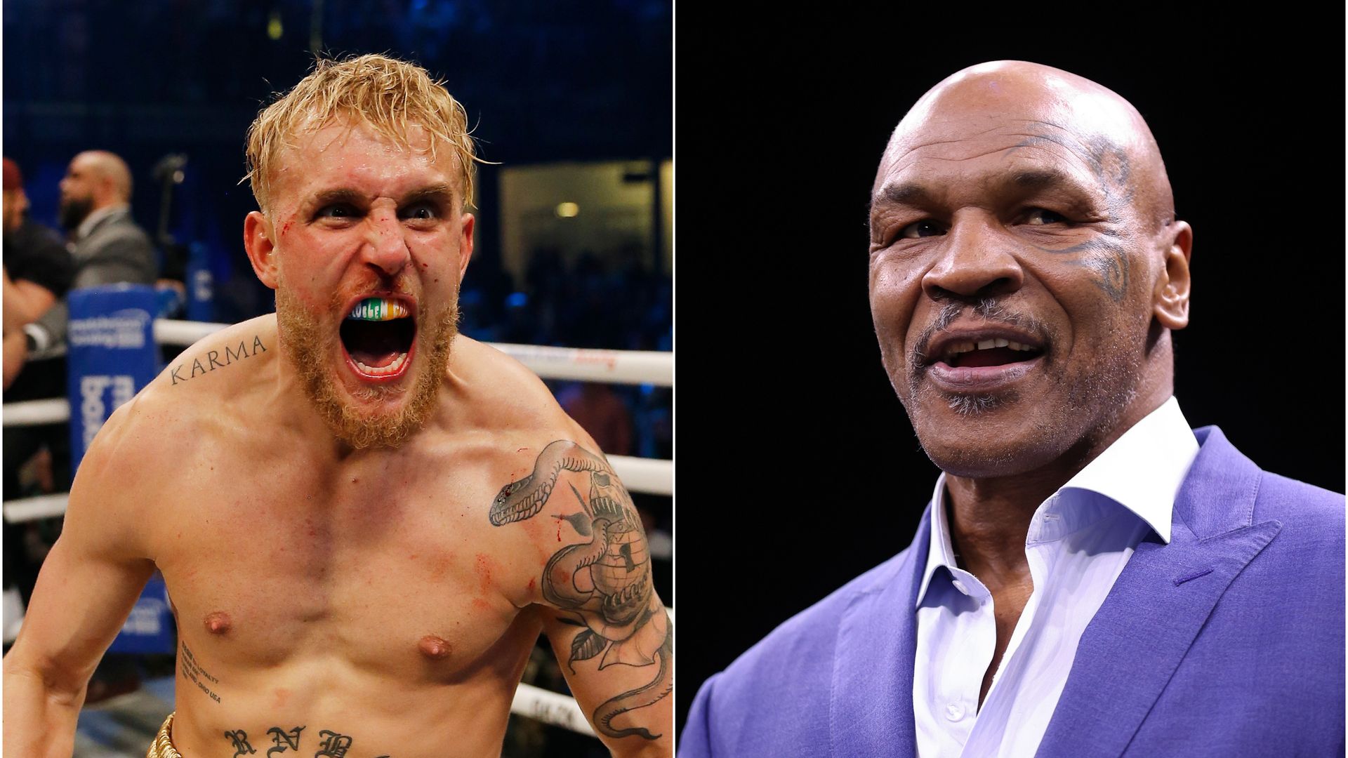 Jake Paul and Mike Tyson