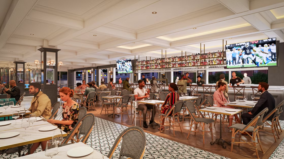 Rendering inside a restaurant