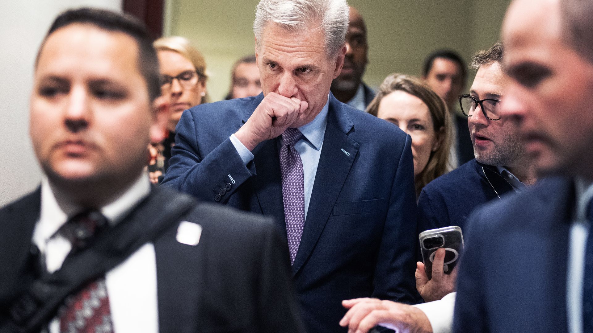 McCarthy walking down the hall