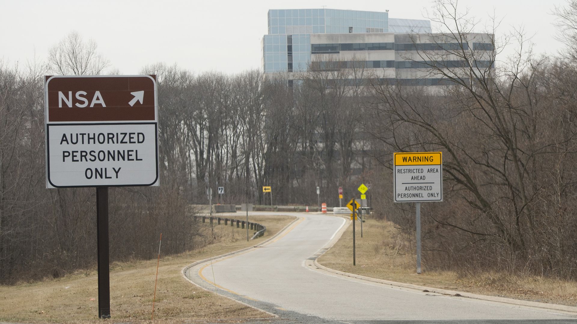 Sign on the road to NSA Headquarters