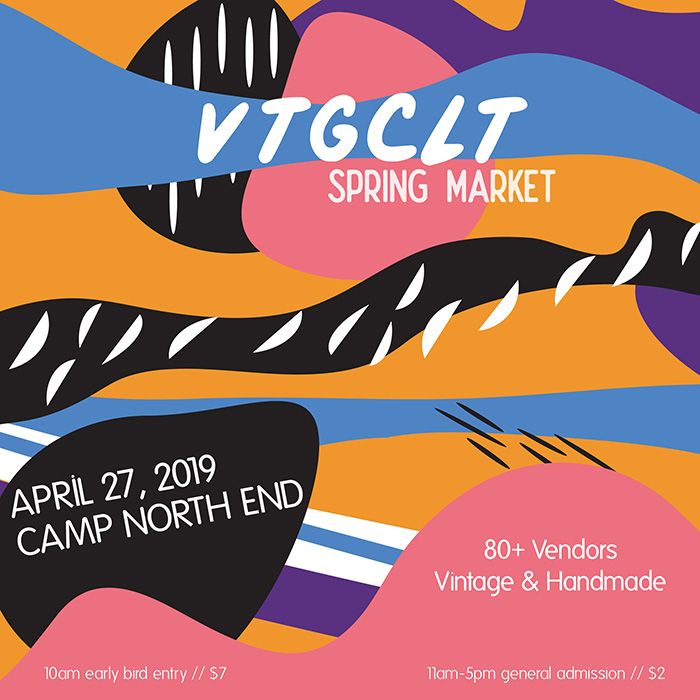 Vintage Charlotte Spring Market 2019 flyer