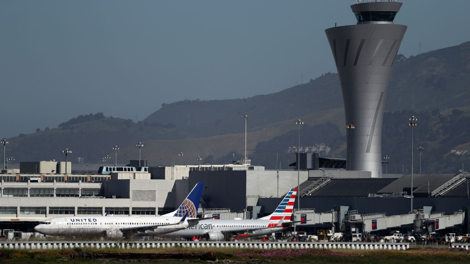 Boeing 737 MAX airplanes at an airport