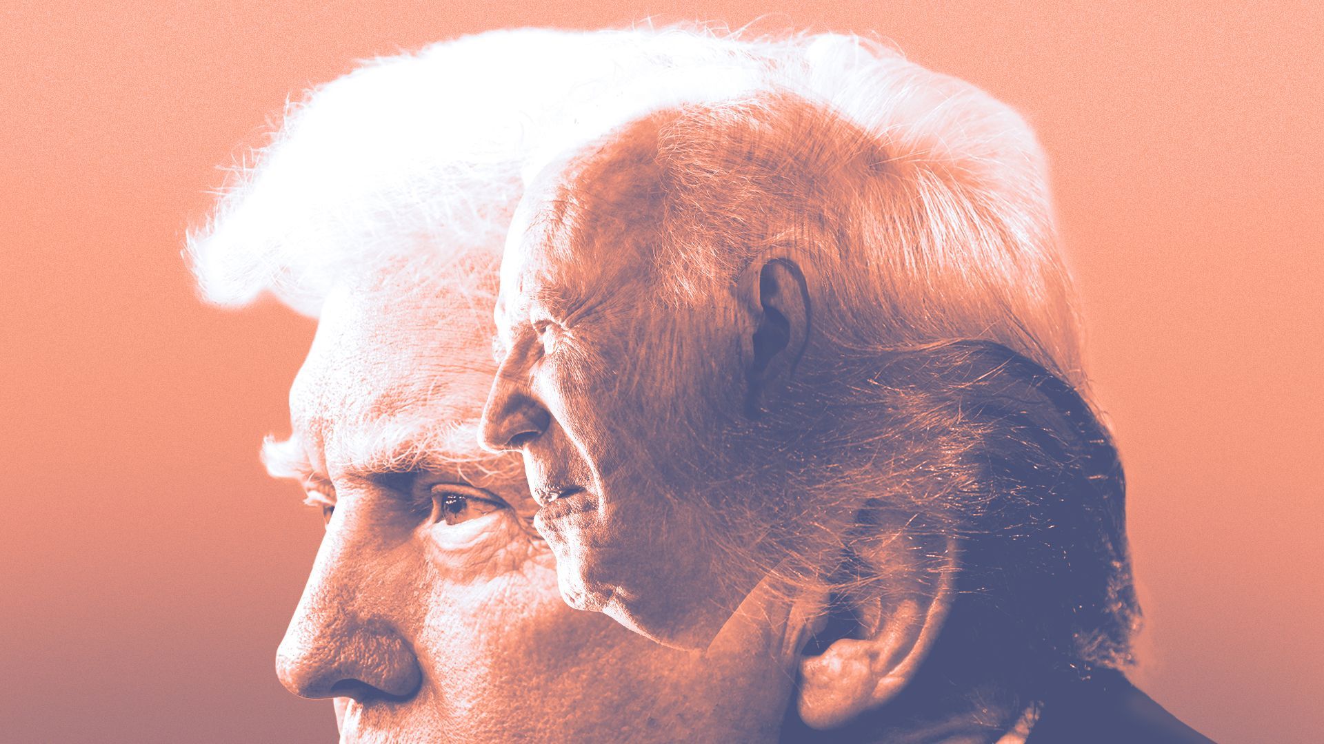 Photo illustration of President Biden's head overlayed over President Trump's