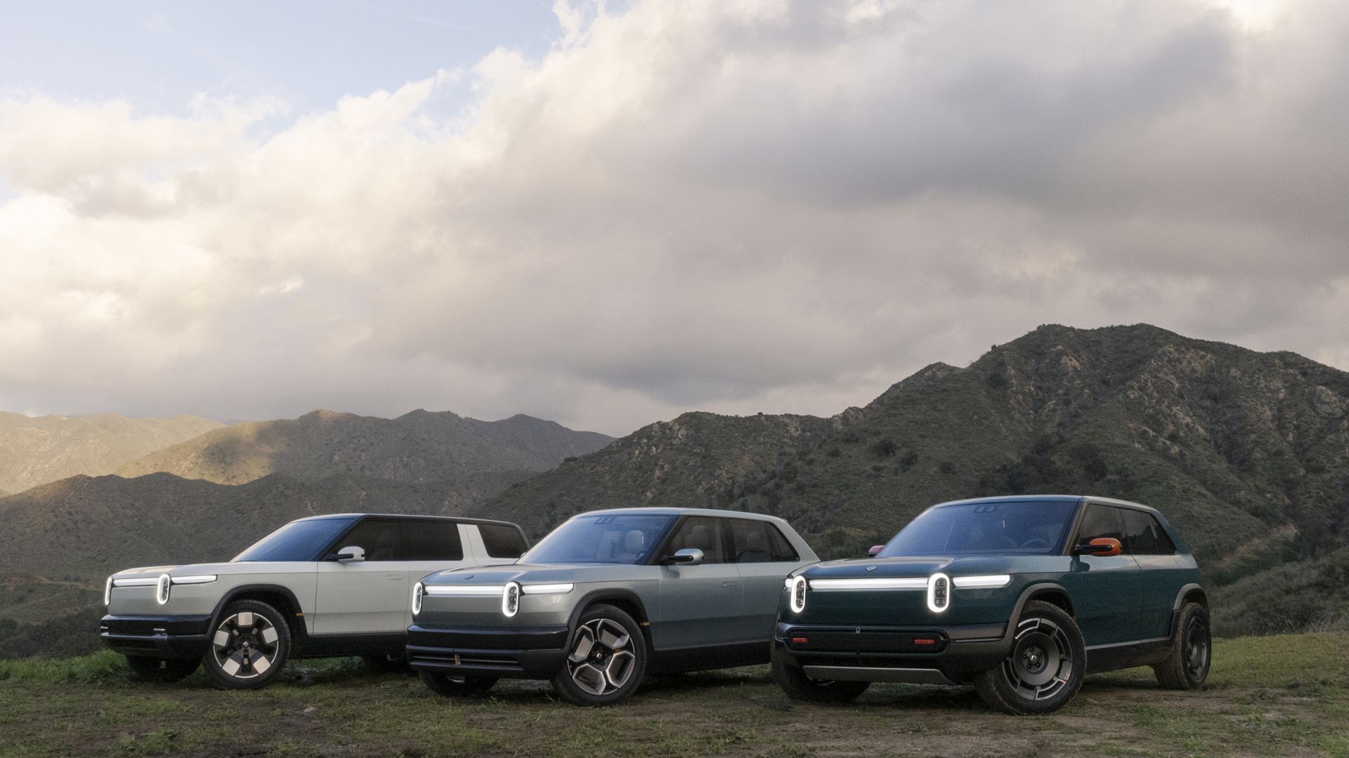 The Rivian  R2, R3 and R3X. Photo courtesy Rivian.