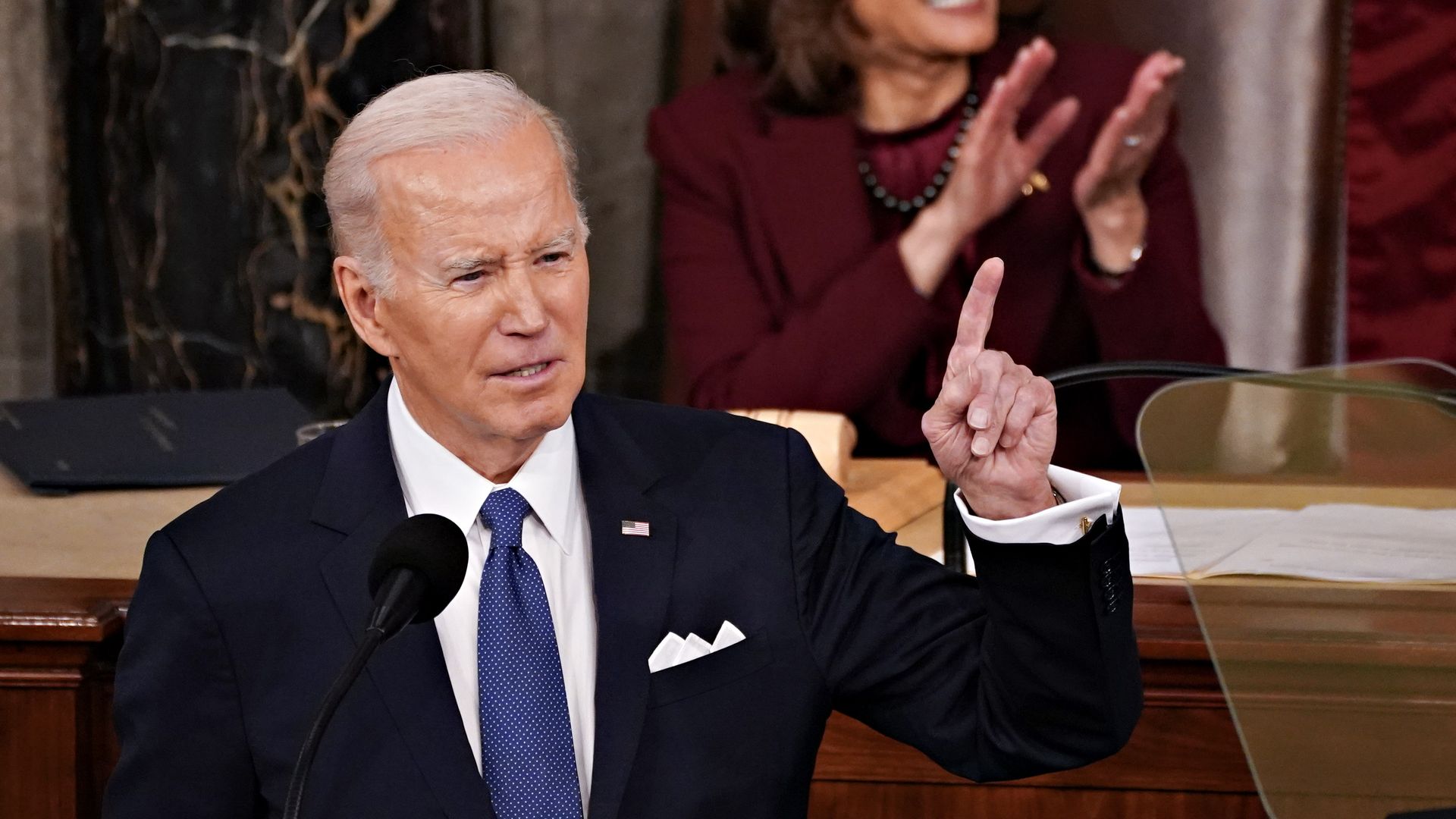 President Joe Biden addresses Congress during the 2023 State of the Union.