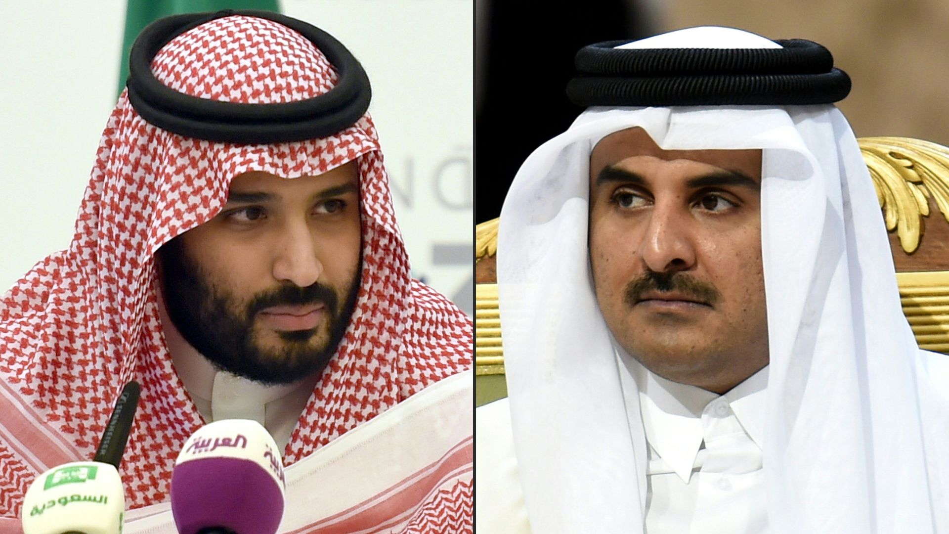 Saudi crown prince and Qatari emir