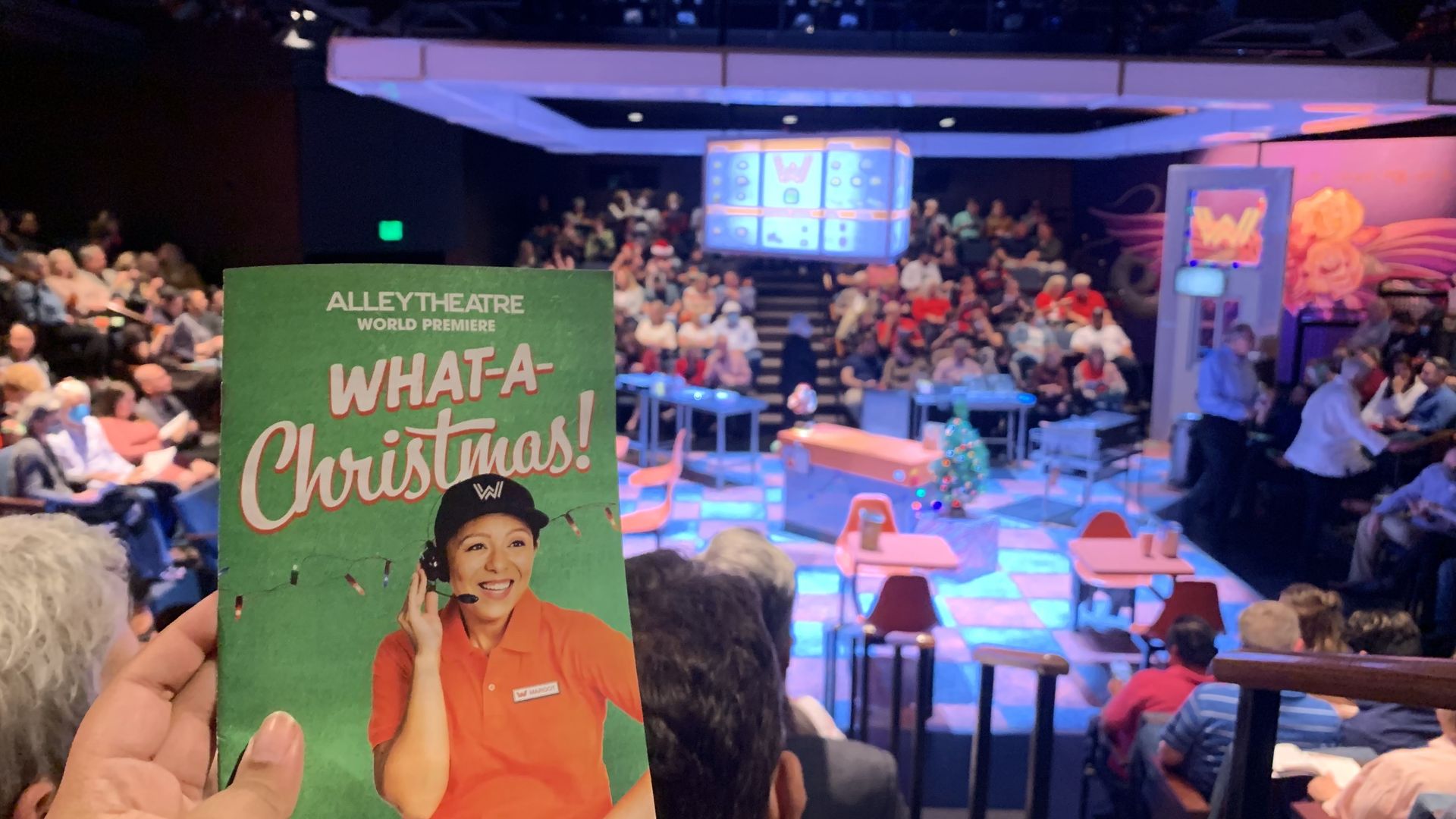 Photo of a "What-a-Christmas" playbill 
