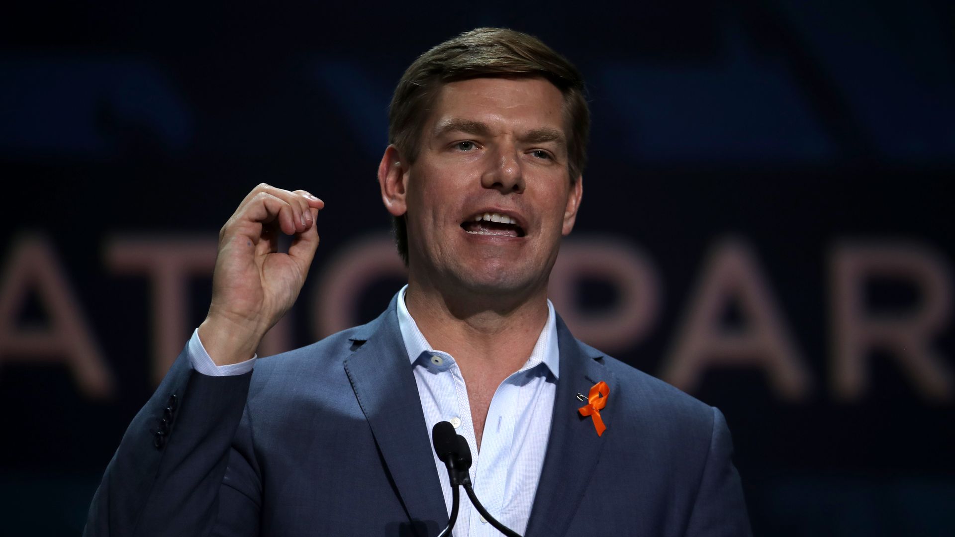 Democratic presidential candidate U.S. Rep. Eric Swalwell (D-CA) speaks during the California Democrats 2019 State Convention at the Moscone Center on June 01, 2019 in San Francisco, California. 