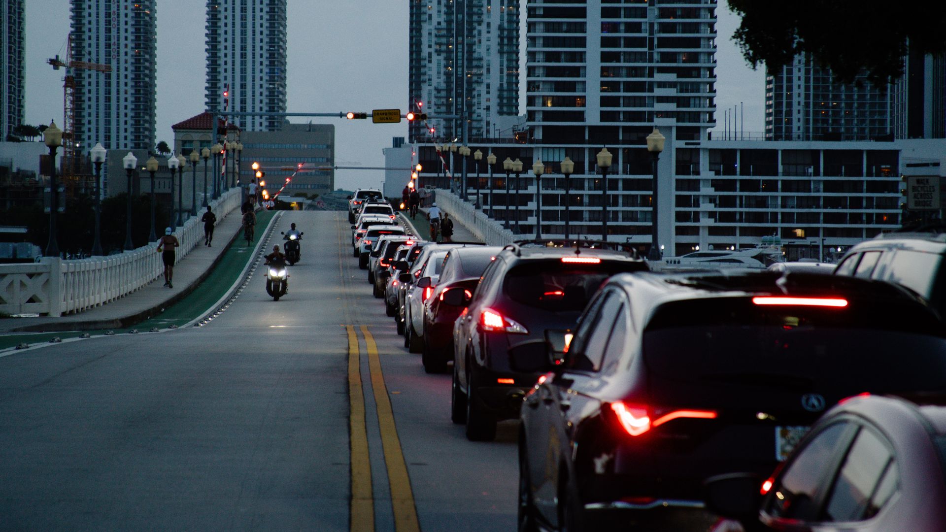 Traffic in Miami Beach, Florida, US, on Saturday, July 27, 2024. Miami's traffic shows strains of booming south. Photographer: Martina Tuaty/Bloomberg via Getty Images
