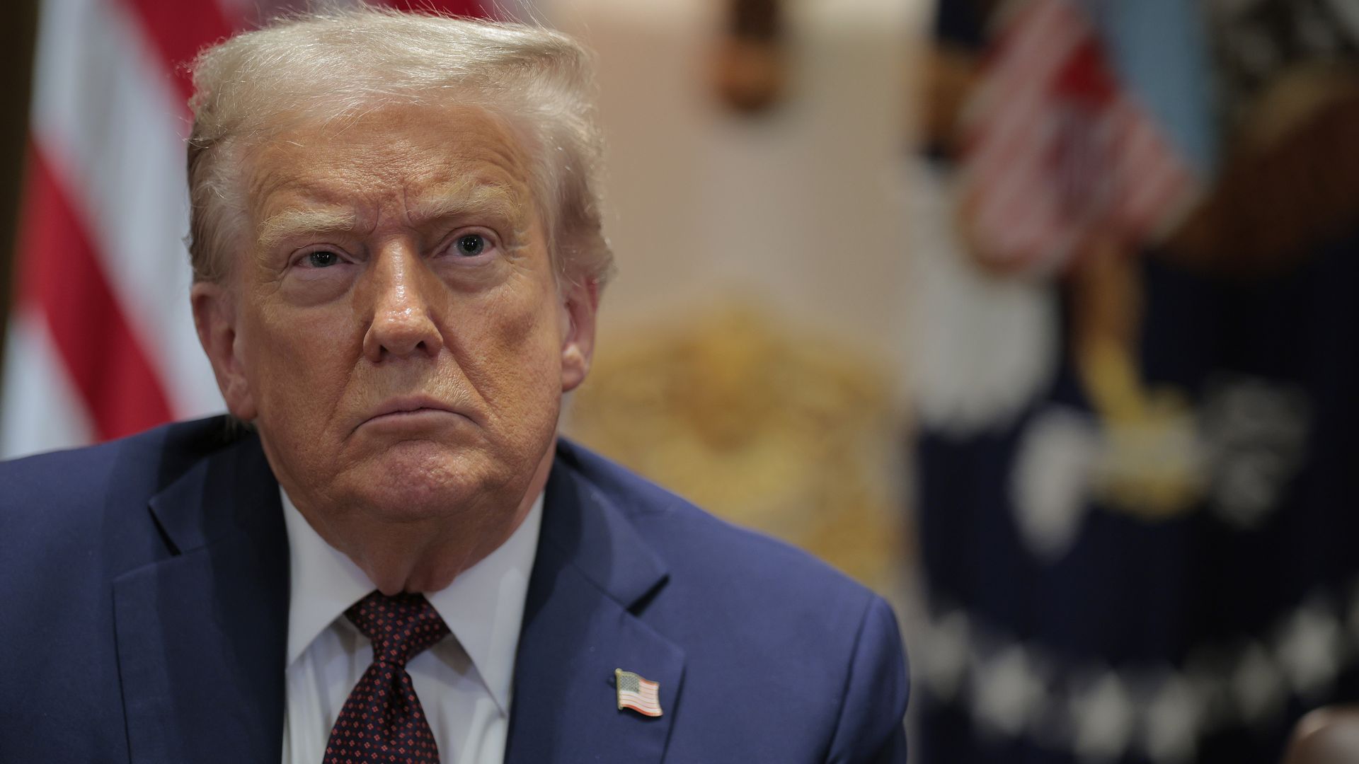 U.S. President Donald Trump attends a cabinet meeting with members of his administration in the Cabinet Room of the White House on August 26, 2025 in Washington, DC. This is the seventh cabinet meeting of Trump's second term. (Photo by Chip Somodevilla/Getty Images)