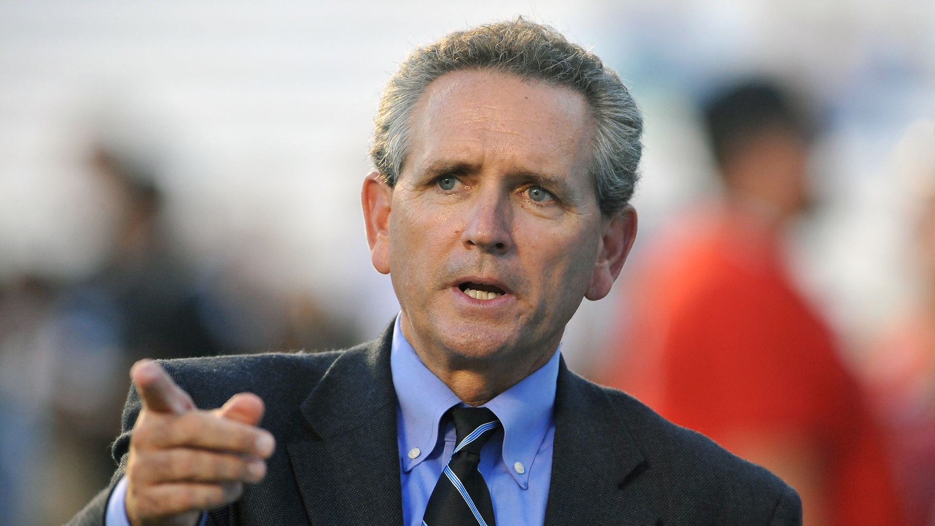 CHAPEL HILL, NC - SEPTEMBER 06: North Carolina Athletic Director Bubba Cunningham looks on prior to a game between the San Diego State Aztecs and the North Carolina Tar Heels on September 6, 2014 at Kenan Stadium in Chapel Hill, North Carolina. North Carolina defeated San Diego State 31-27. (Photo b